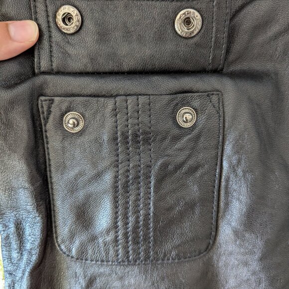 Tristan&Iseut leather midi skirt - Picture 3 of 5